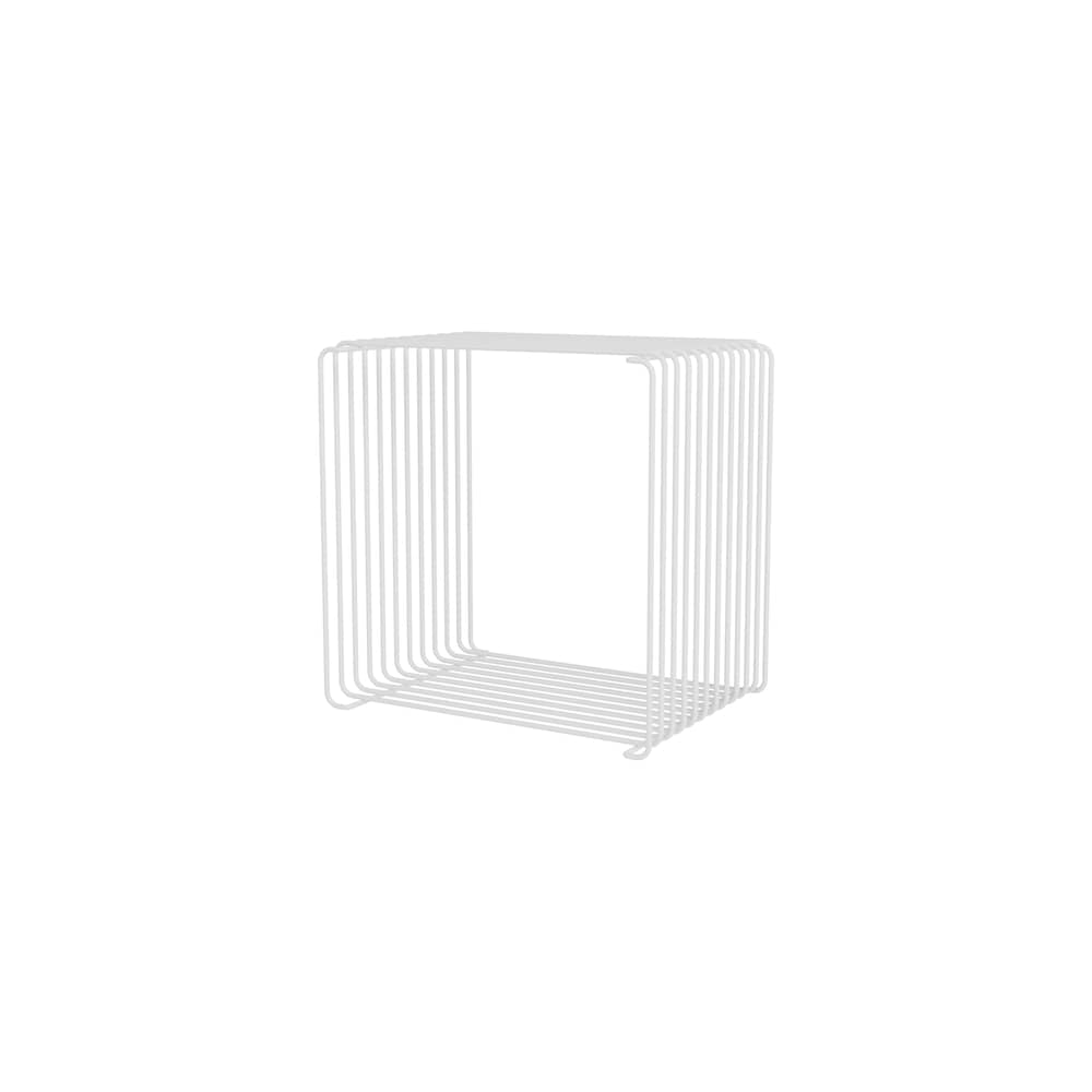 Regal Panton Wire Single Cube metall weiß / 34,8 x H 34,8 x T 25,7 cm - Verner Panton, 1971 - MONTANA - Snow 38 - Lackierter Edelstahldraht