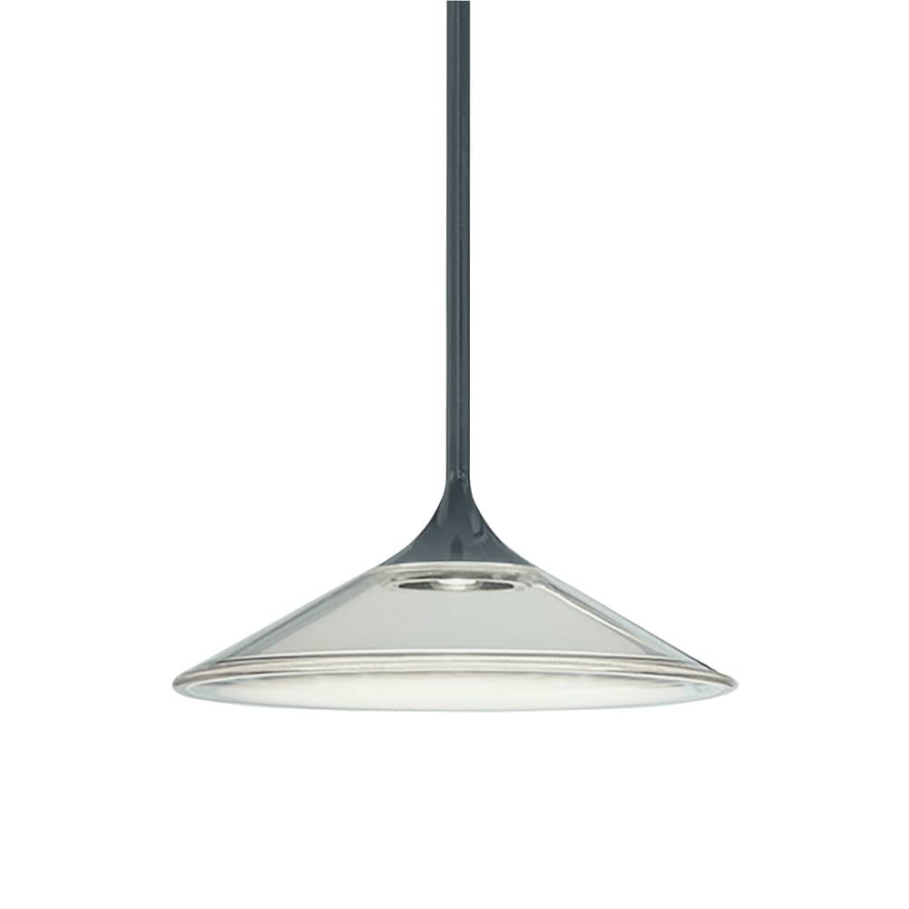Suspension Orsa LED verre transparent / Ø 21 cm / Seconde vie - Artemide - Ø 21 cm / Transparent & noir - Métal laqué, Méthacrylate, Verre moulé
