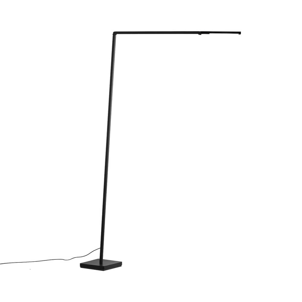 Lampadaire Untitled Linear LED métal noir / LED - Orientable - Nemo - Tête plate / Noir - Aluminium, Technopolymère