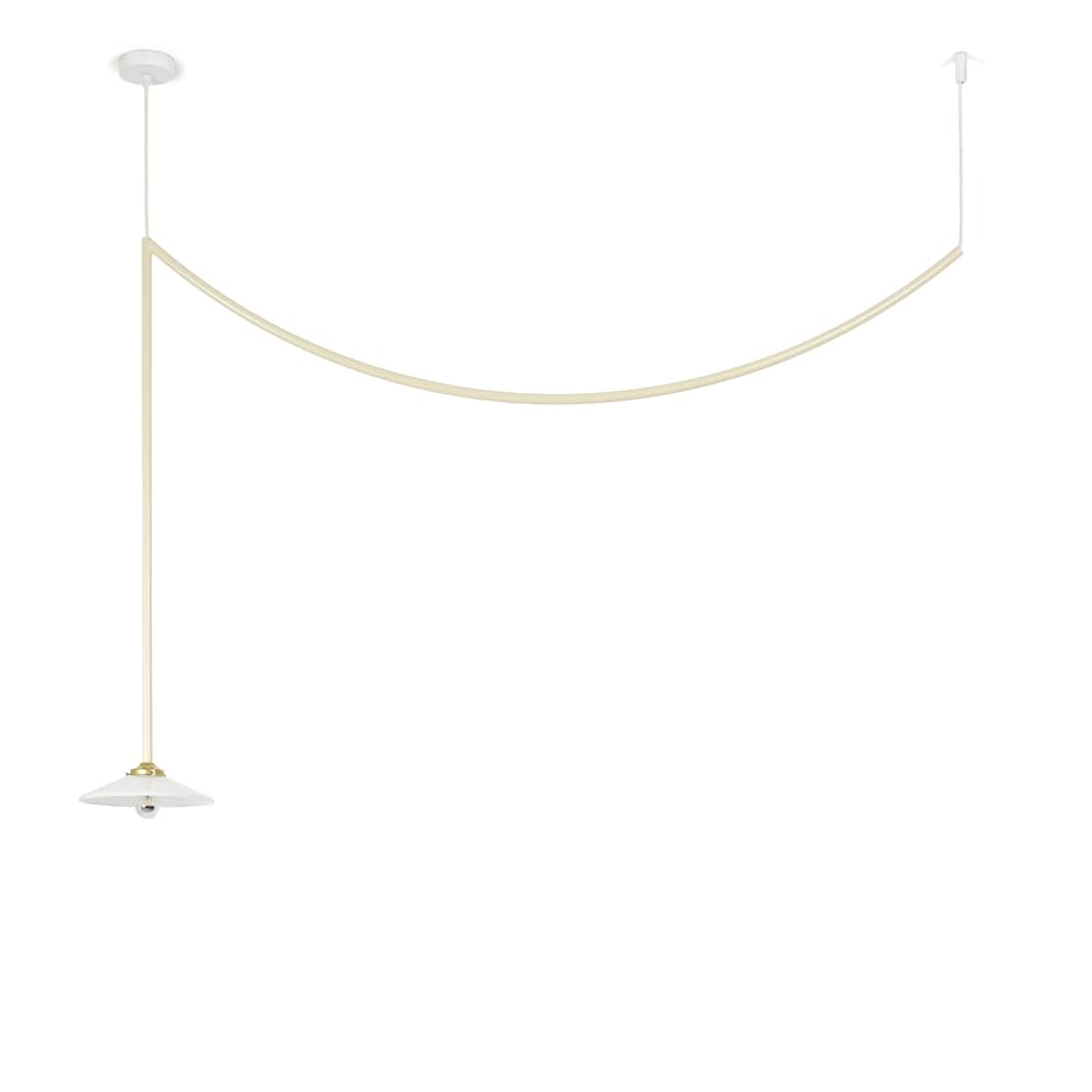 Celing Lamp n°4 Ceiling light metal beige / H 95 x W 149.5 cm - valerie objects - Ivory - Glass, Steel