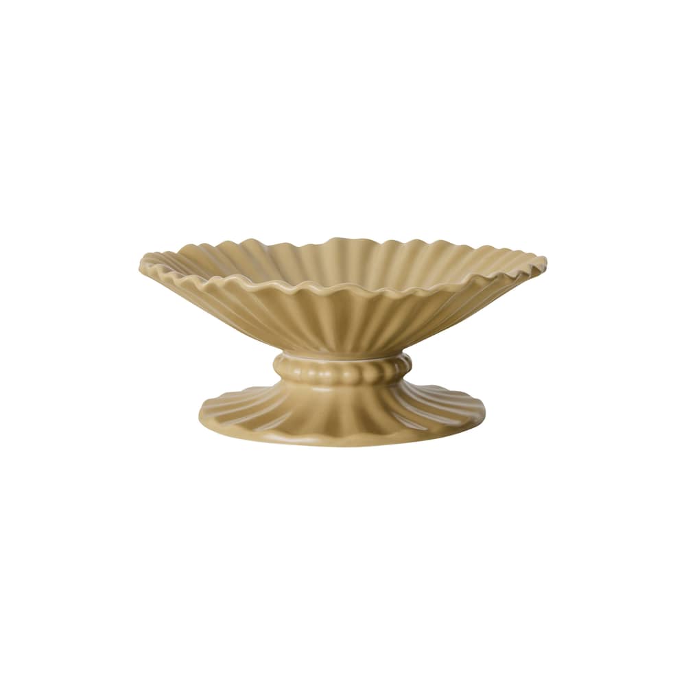 Coupe New classics céramique beige / Ø 27 x H 11 cm - HK LIVING - Taupe - Grès