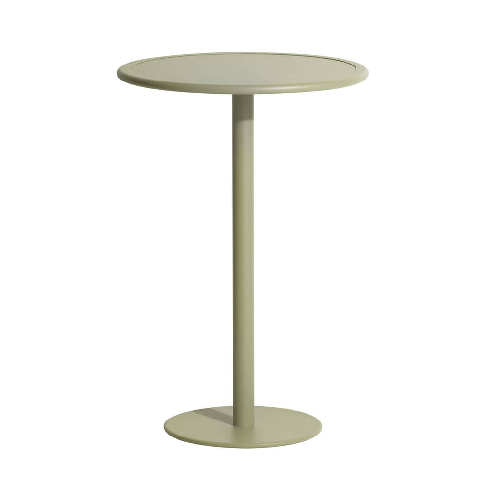 Week-End High table metal green / Ø 70 x H 105 cm - Petite Friture - Jade green - Powder coated epoxy aluminium