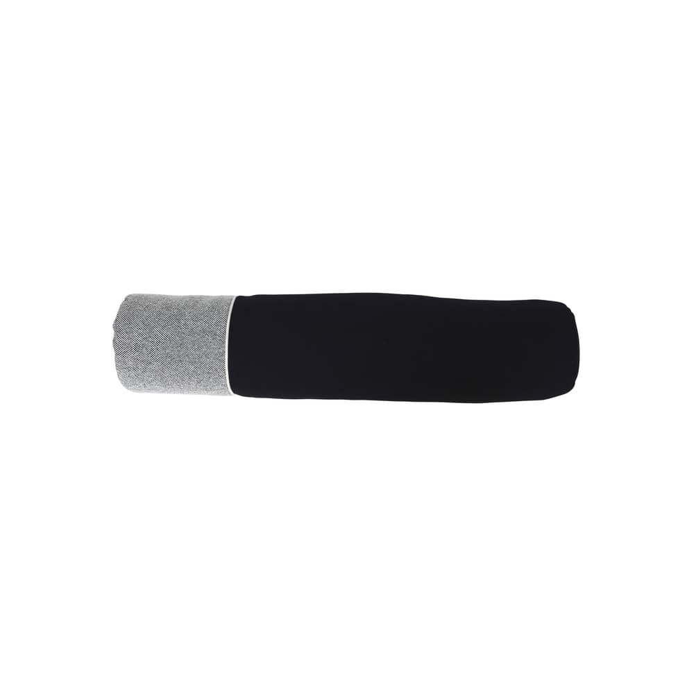 Kissen Tube long textil blau / Ø 15 x L 70 cm - Exklusiv - Lelièvre Paris - Nachtblau / Pfeffer - Gewebe, Schaumstoff