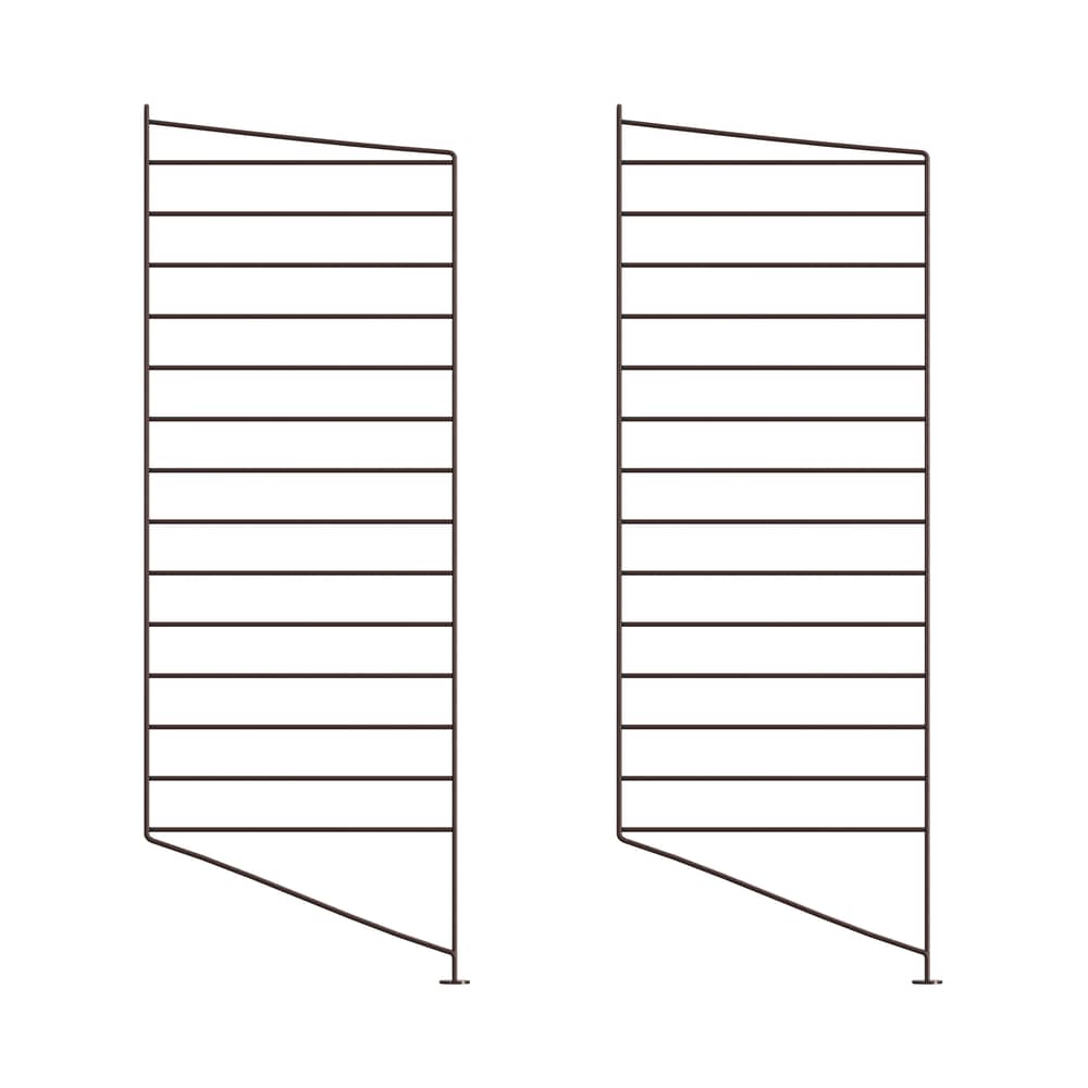 Lot de 2 montants de sol / H 85 x P 30 cm - String Furniture - Marron foncé - Acier laqué