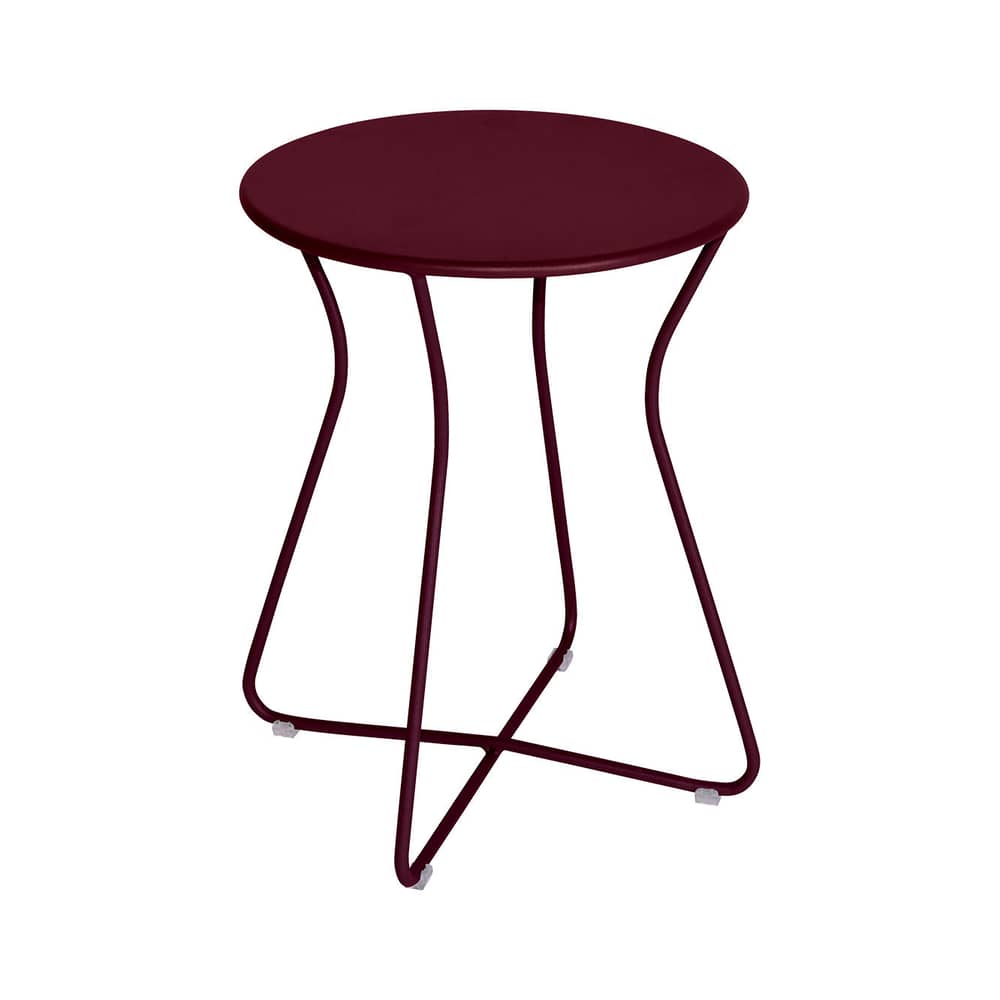 Tabouret Cocotte métal violet / Table d\'appoint - H 45 cm - Fermob - Cerise noire - Acier