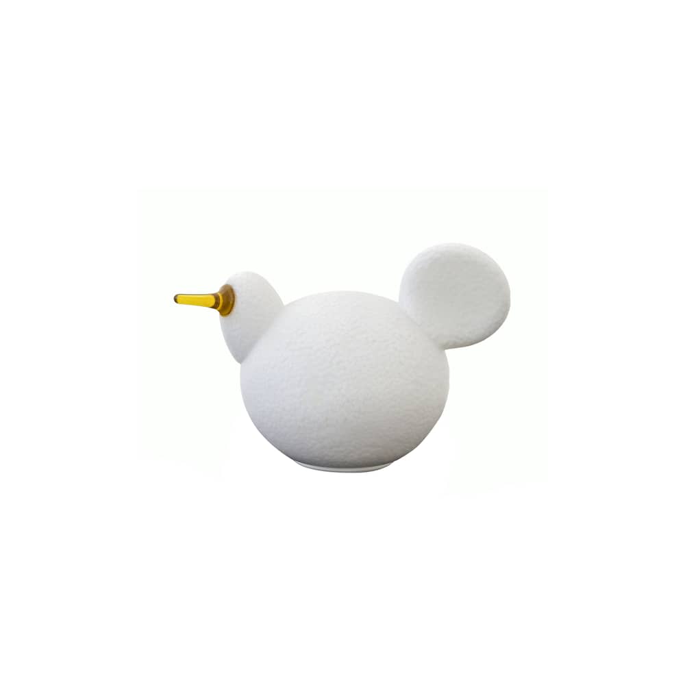 Linnut Siiri LED Wireless rechargeable lamp plastic material white / Glass-effect plastic - Magis - White / Yellow - Roto-moulded polycarbonat