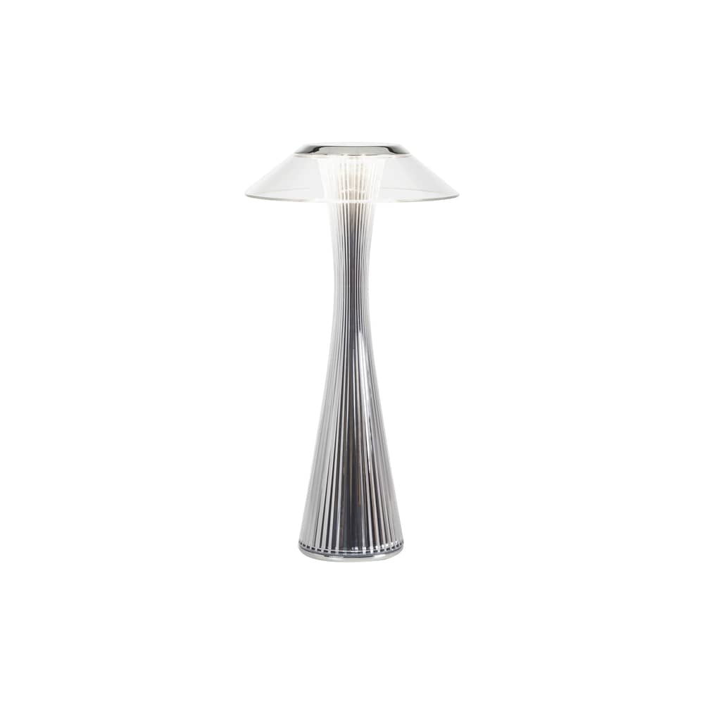 Lampe sans fil rechargeable Space Indoor LED plastique métal - Kartell - Chromé - ABS, PMMA