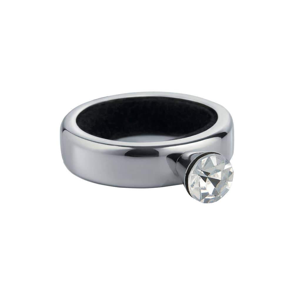 Anneau anti-goutte Noè métal / Pour bouteilles de vin - Alessi - Acier - Acier inoxydable 18/10