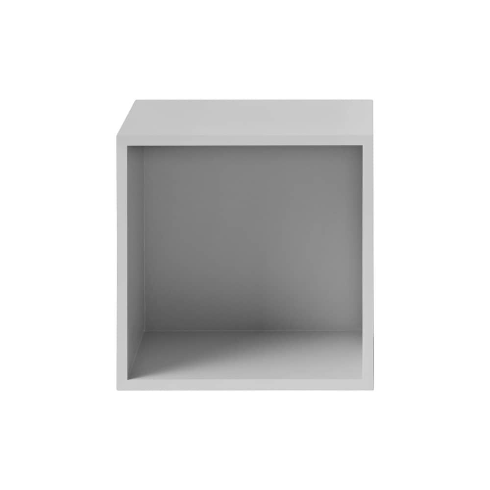 Etagère Stacked / Medium carré 43x43 cm / Avec fond - Muuto - Gris - MDF peint
