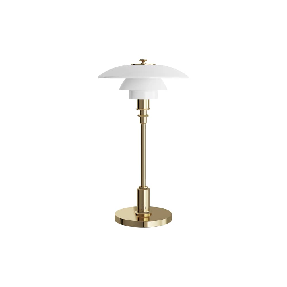 Kabellose, wiederaufladbare Außenlampe PH 2/1 glas gold / LED - Louis Poulsen - Messing - Glas, Messing