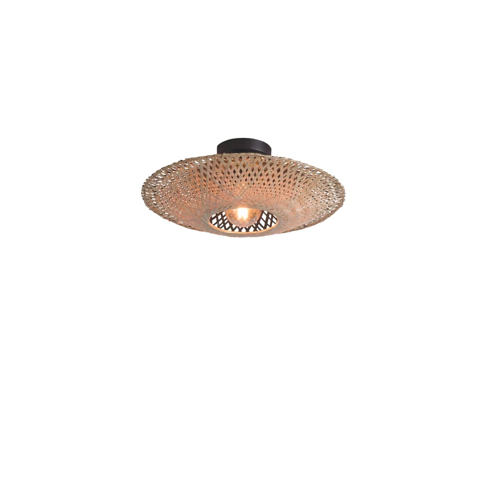 Kalimantan Small Ceiling light natural wood / Bamboo - Ø 44 cm - GOOD&MOJO - Ø 44 cm / Natural & black - Bamboo