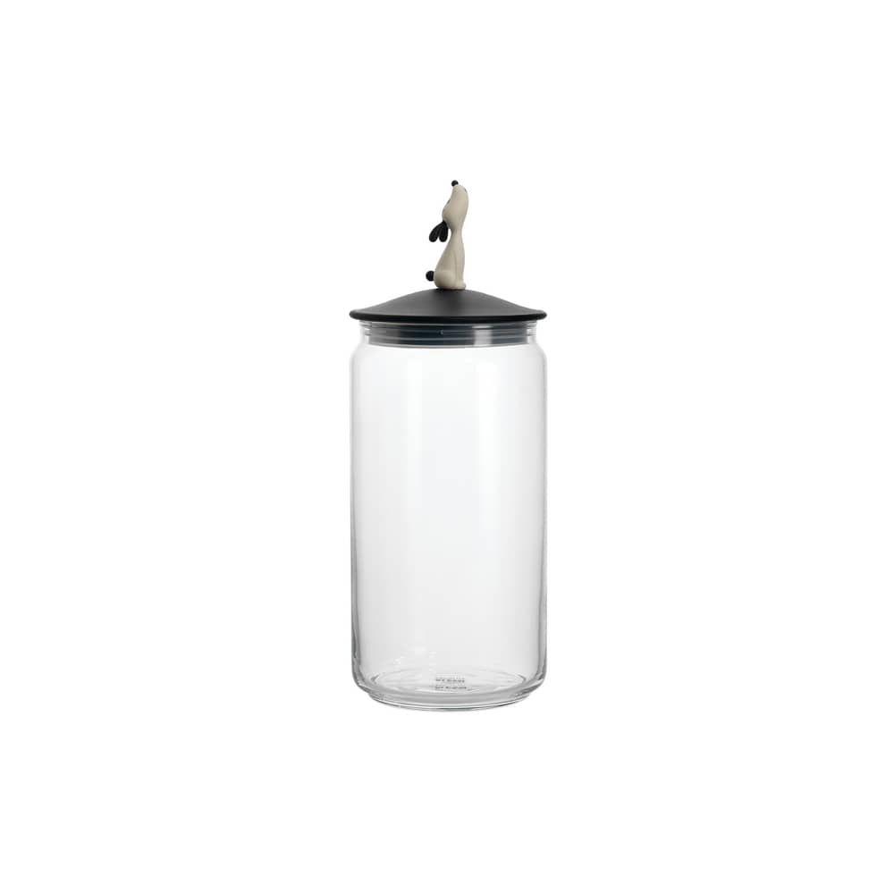 Contenitore ermetico LulàJar vetro nero / H 27 cm - 150 cl - Alessi - Nero - Resina termoplastica, Vetro