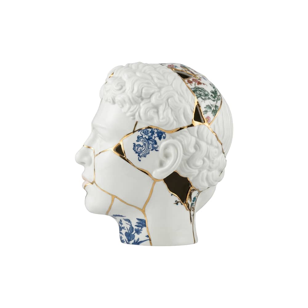 Décoration Kintsugi Heads - HIM céramique blanc - Seletti - Homme - Porcelaine