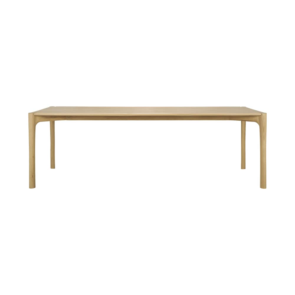 Tavolo rettangolare PI legno naturale / 240 x 100 cm - 10 persone - Ethnicraft - Rovere naturale - Massello di quercia oliato