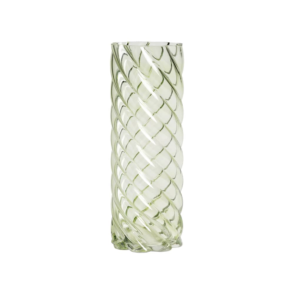 Vase Marshmallow glas grün / Ø 12 x H 33 cm - & klevering - Grün / Ø 12 x H 33 cm - Glas