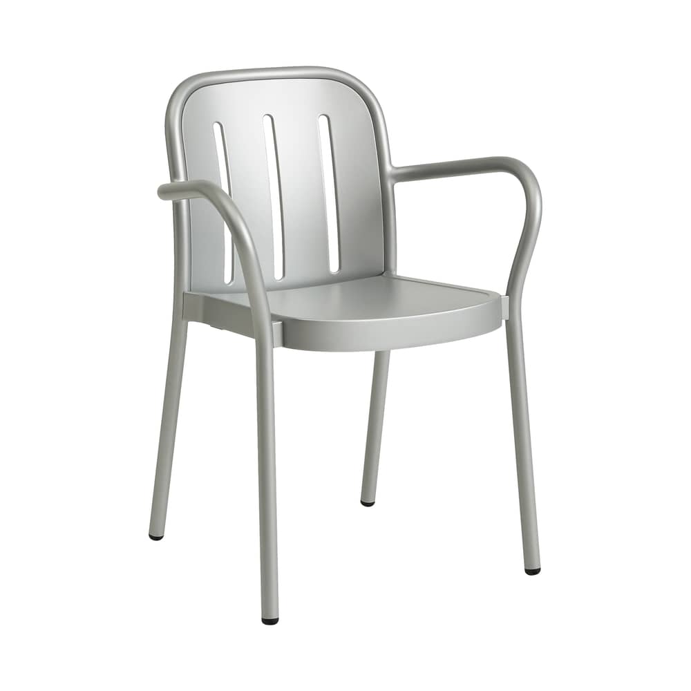 Fauteuil empilable Deville métal gris - Hay - Gris argent - 