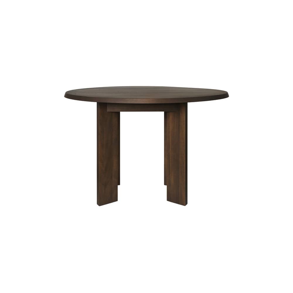 Ovaler Tisch Tarn holz natur / Asymmetrische Form - Ø 113,5 cm - Ferm Living - Ø 113,5 cm / dunkles Holz - Getönte Massiveiche
