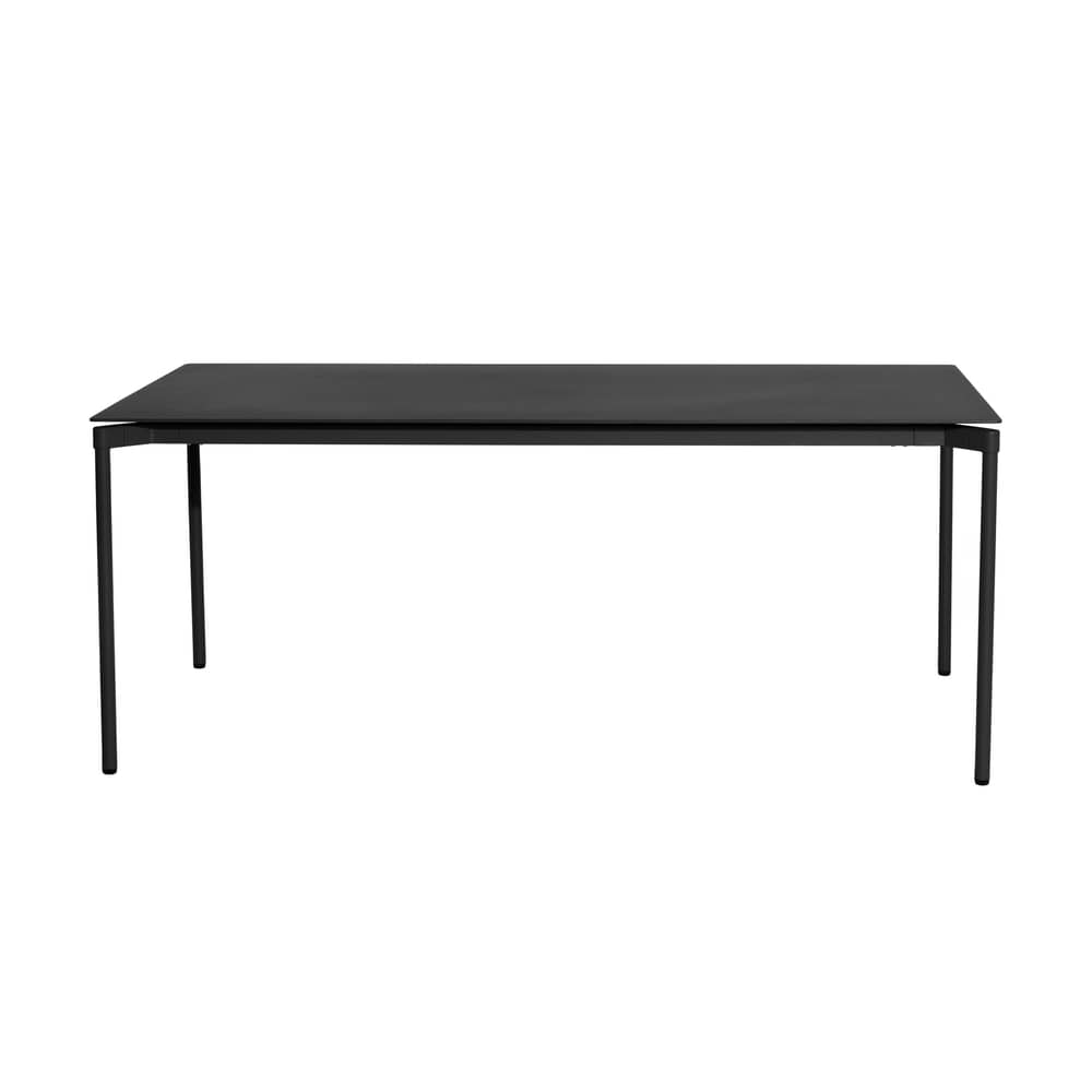 Fromme Rectangular table metal black / Aluminium - 180 x 90 cm - Petite Friture - Black - Aluminium