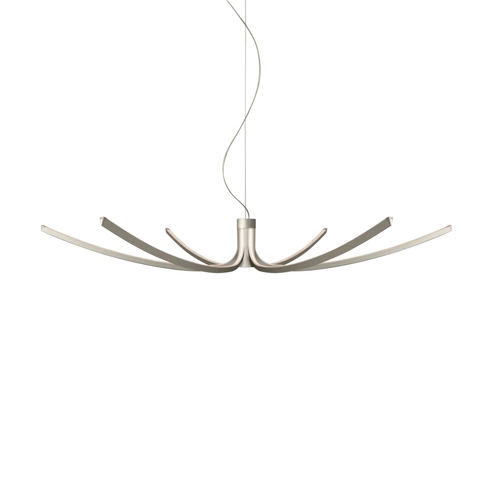 Suspension Asteria LED métal / Ø 143 cm - Foscarini - Titanium - Aluminium extrudé