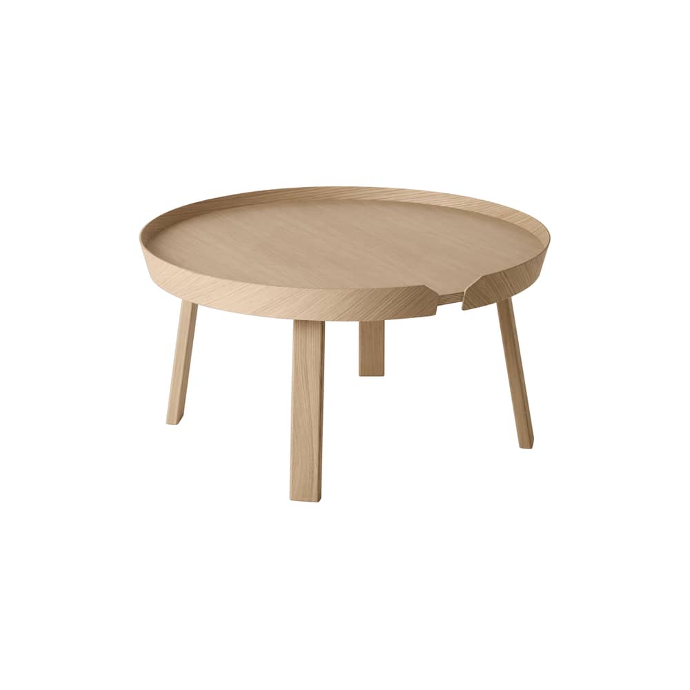 Table basse Around Large / Ø 72 x H 37,5 cm - Muuto - Chêne naturel - Chêne naturel