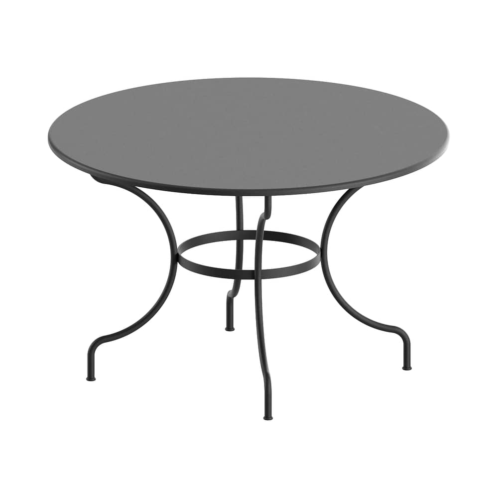 Table ronde Igea métal gris / Ø 120 cm - Unopiu - Graphite - Fer thermolaqué