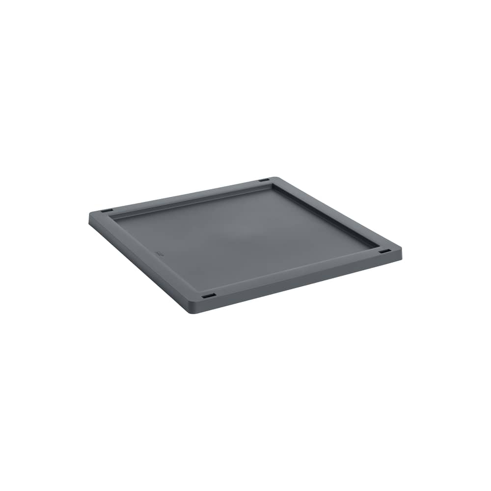Couvercle  plastique gris / Pour panier Colour Crate Medium Square & Cube 30 x 30 cm / Seconde vie - Hay - Charbon - Polypropylène recyclé