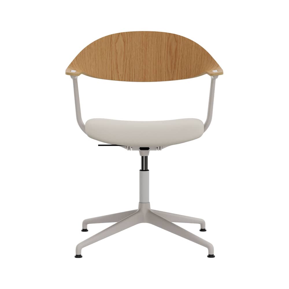 Drehsessel Mynt textil holz natur - Vitra -  - Aluminium, Furnier, Gewebe, Schaumstoff