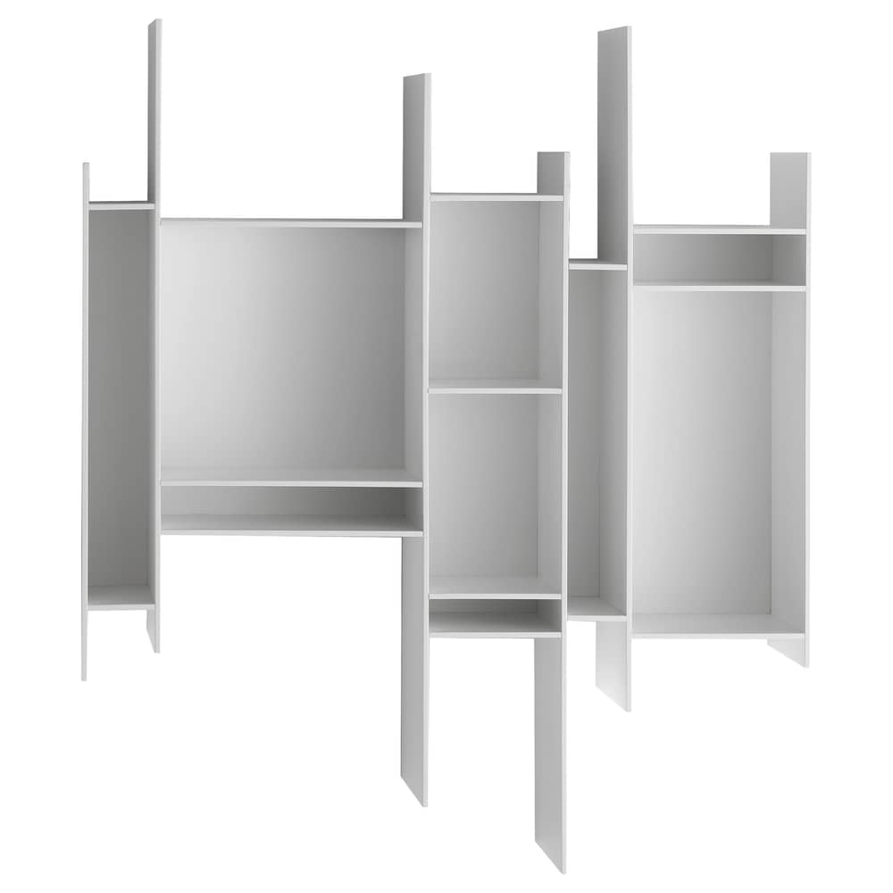 Étagère Randomito bois blanc / L 81 x H 96 cm - MDF Italia - Laqué blanc - Fibre de bois laqué