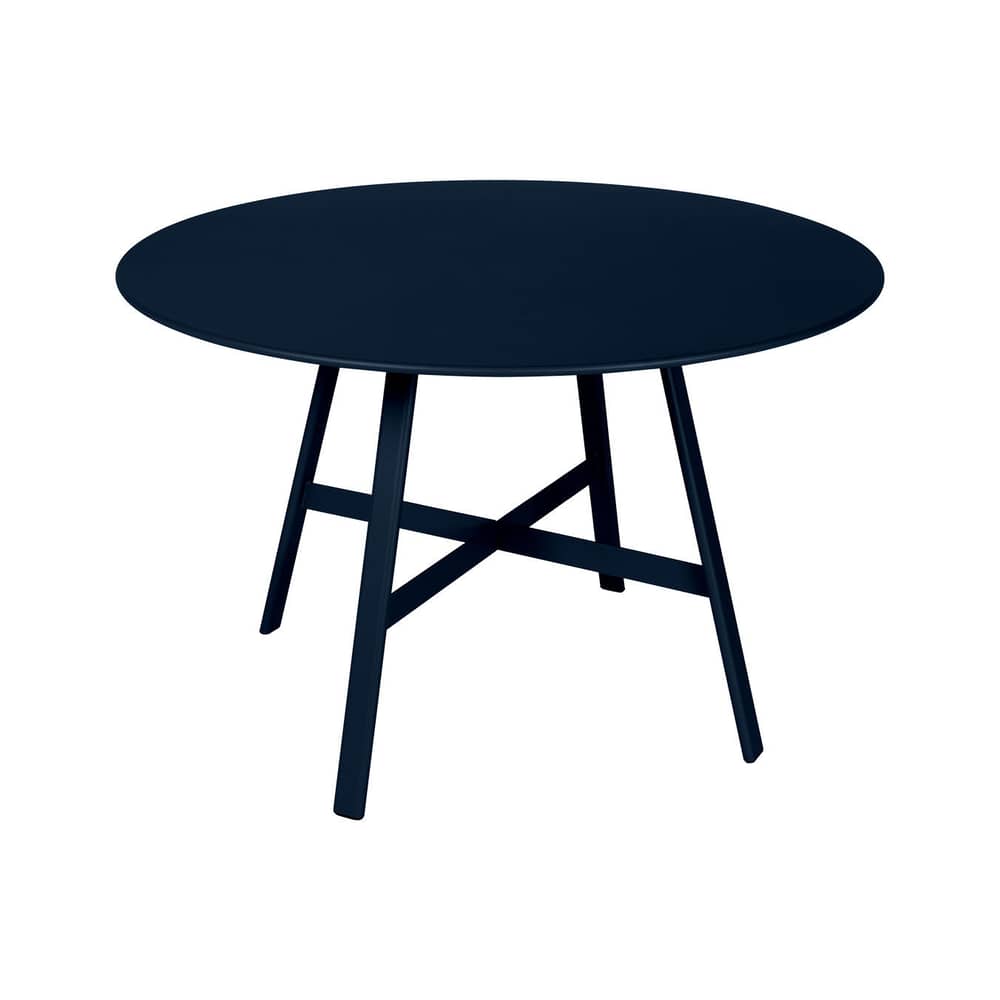 Runder Tisch So’O metall blau / Ø 117 cm - 6 Personen - Fermob - Abyssblau - Stahl