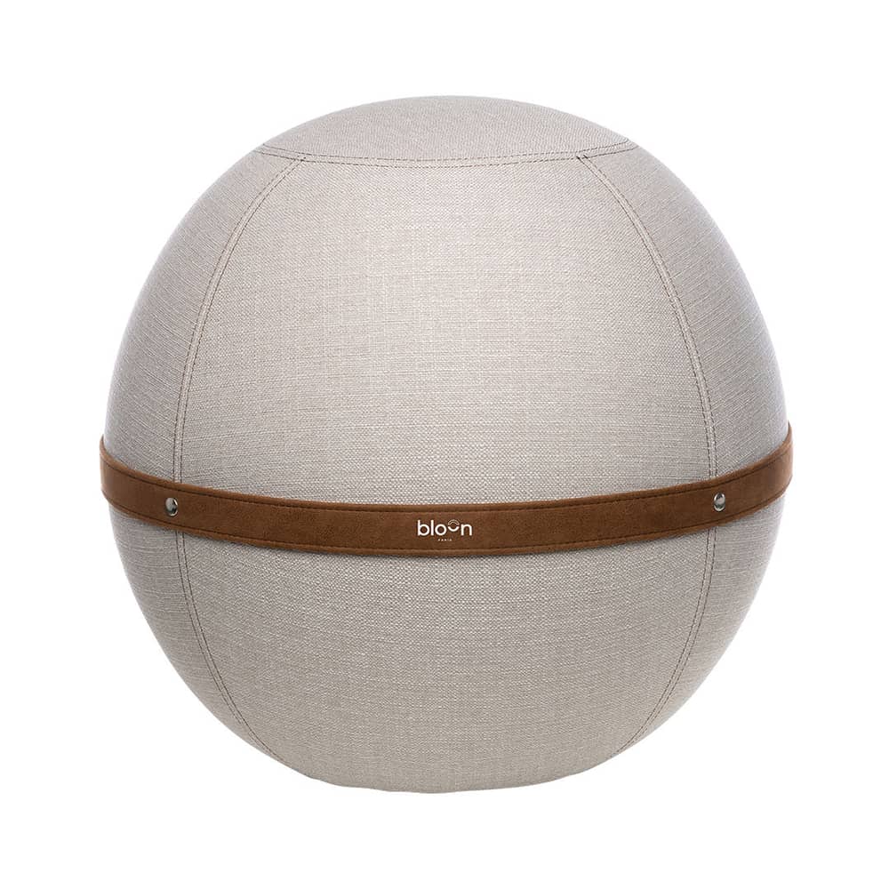 Sitzkissen Original XL textil weiß beige / Ø 65 cm - BLOON PARIS - Elfenbein - Polyester-Gewebe, PVC