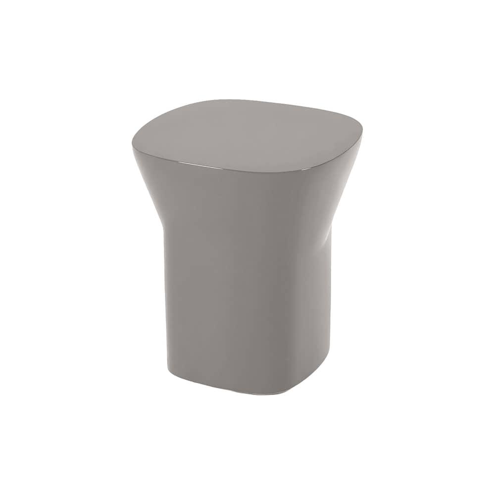 Table d\'appoint Egadi / 37 x 41 x H 46 cm, ciment émaillé - Unopiu - Beige-gris Dove - Ciment émaillé