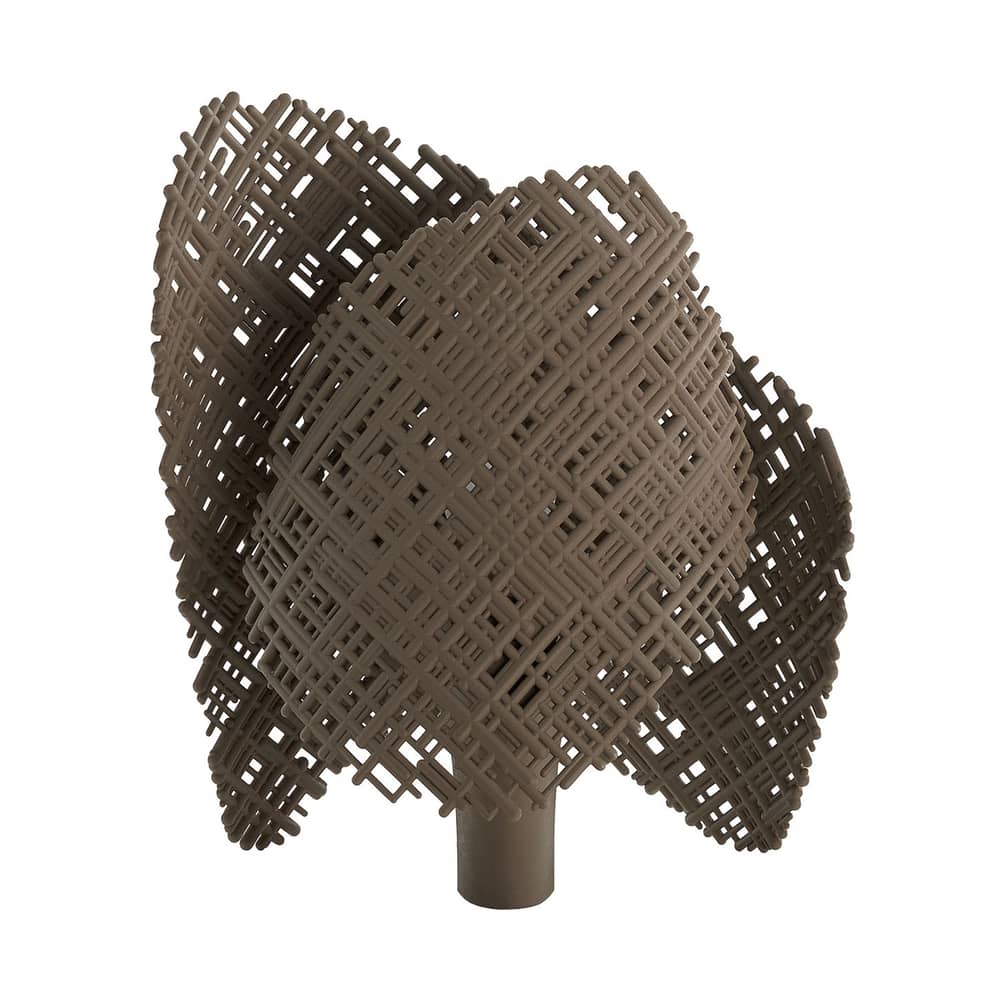 Tea Table lamp plastic material beige / L 28 x H 32.5 cm - Recycled material - Kartell - Grey-taupe - Recycled ABS