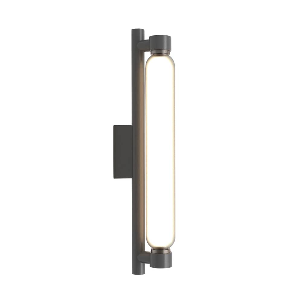 Wandleuchte La Roche LED metall glas grau / By Le Corbusier - Neuauflage 1920\' - Nemo - Mattgrau - bemaltes Aluminium, Glas