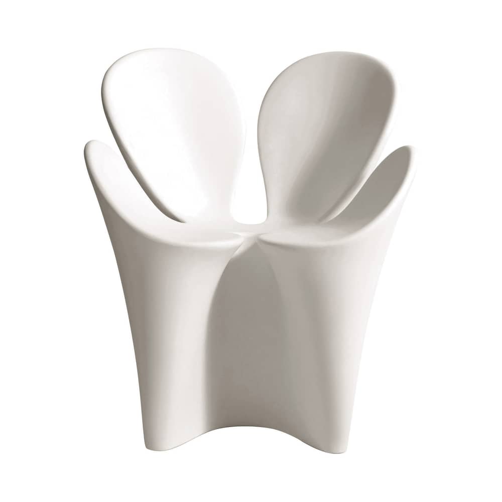 Fauteuil Clover plastique blanc / Ron Arad, 2007 - Driade - Blanc - Polyéthylène