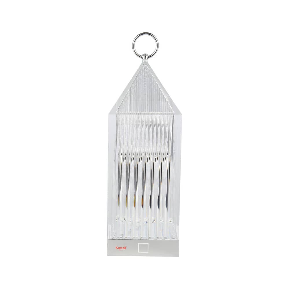 Lampe extérieur sans fil rechageable Lantern LED transparent / Fabio Novembre, 2017 - Recyclé - Kartell - Cristal - PMMA recyclé