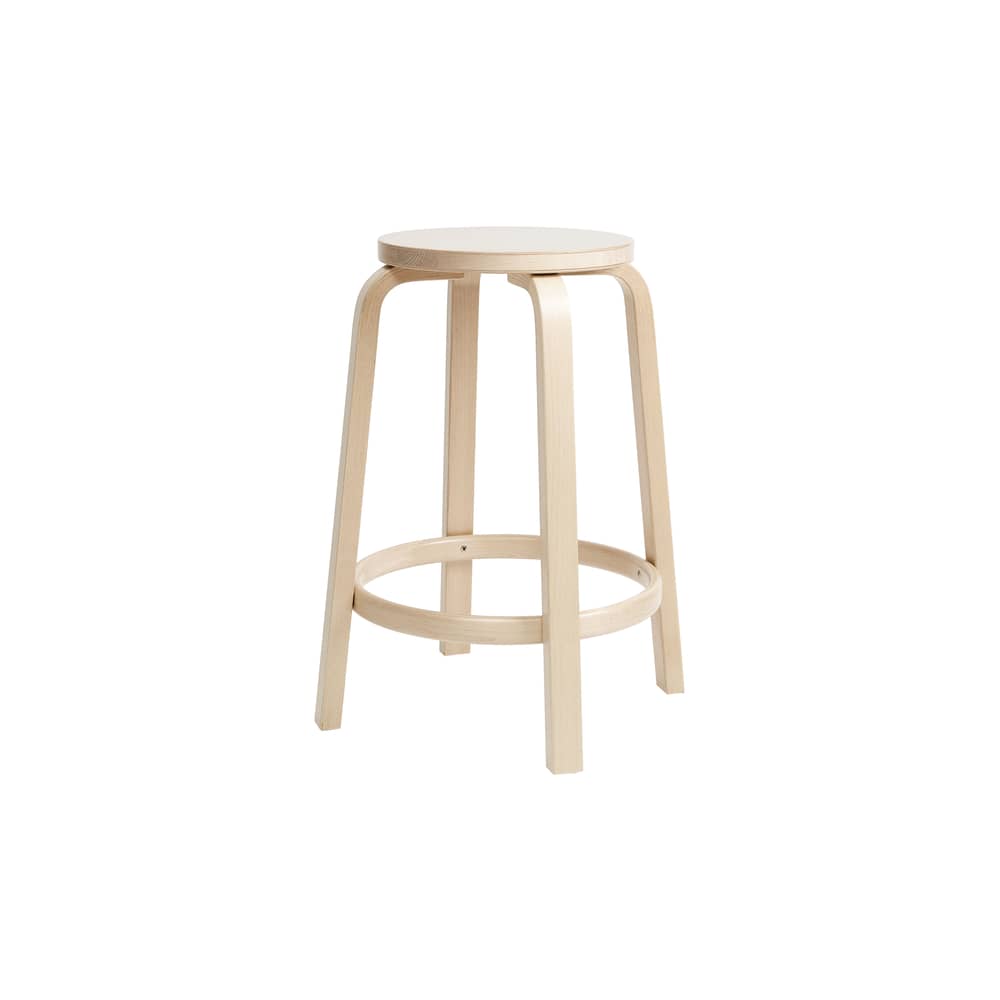 Tabouret haut 64 / H 65 cm - Alvar Aalto, 1935 - ARTEK - H 65 cm / Bouleau - Contreplaqué de bouleau, Lamellé-collé de bouleau