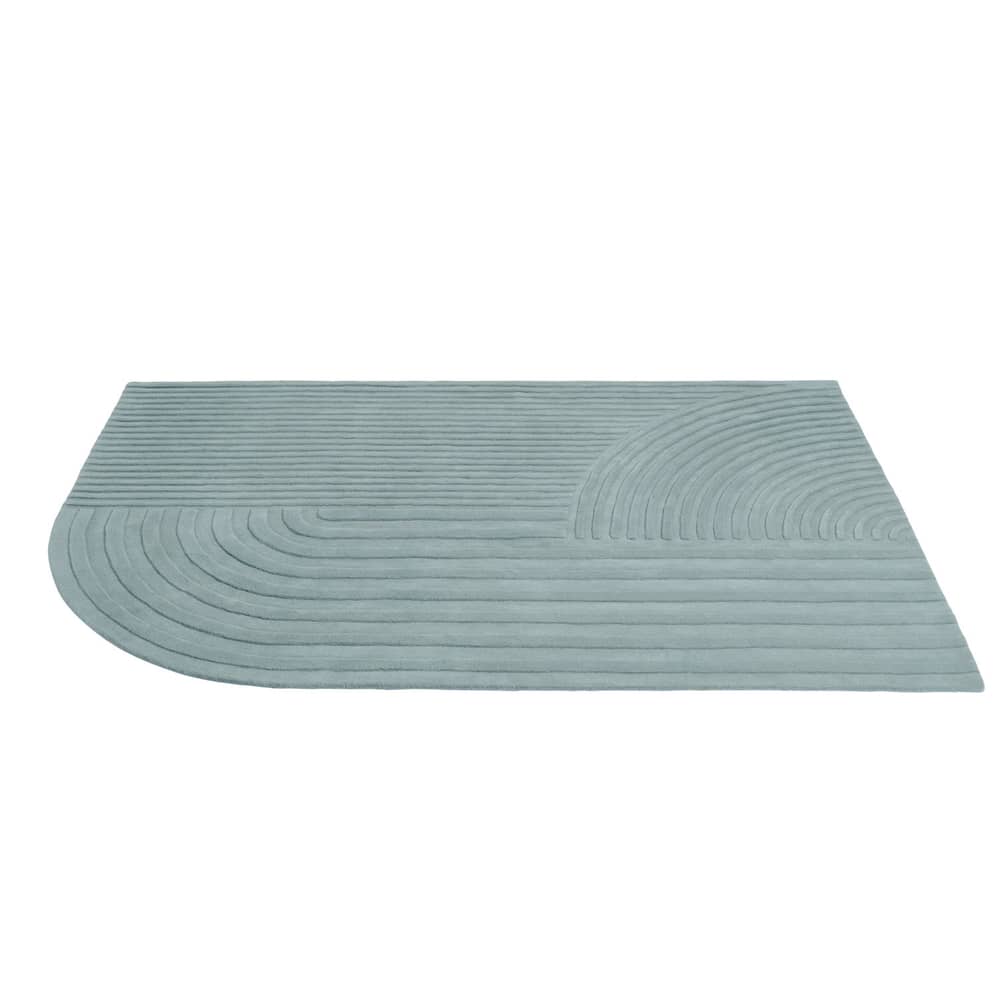 Tapis Relevo / 200 x 300 cm - Tufté main - Muuto - Vert sauge - Laine de Nouvelle-Zélande