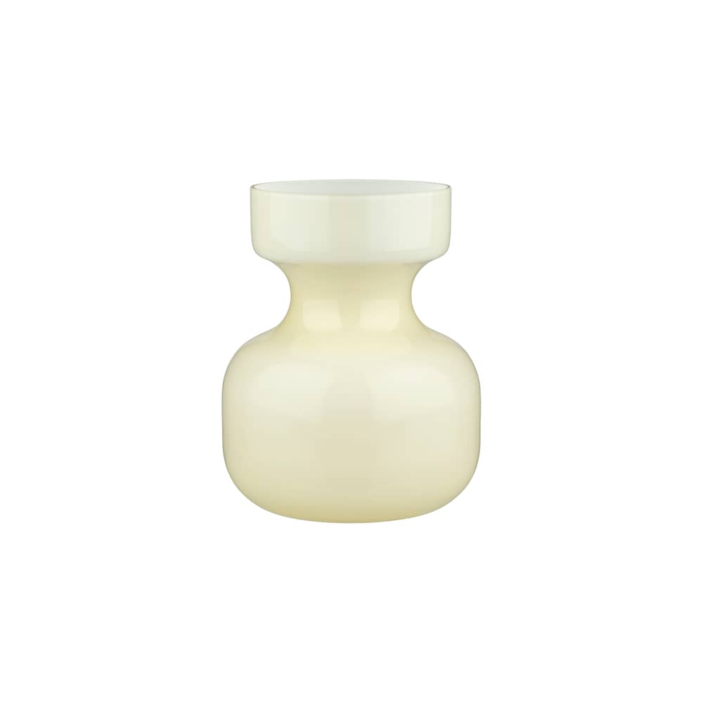 Vase Sakki verre beige / Ø 13,2 x H 15,5 cm - Marimekko - Ecru - Verre
