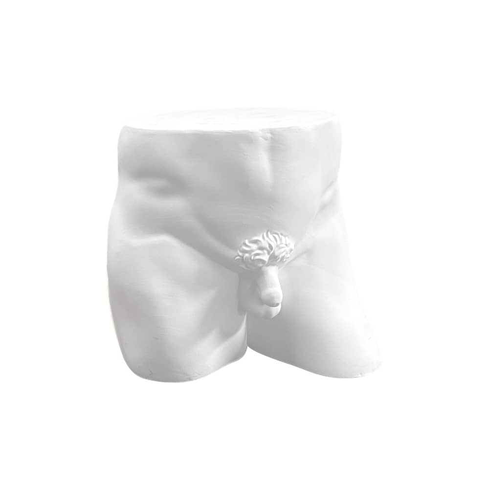 Beistelltisch Piece of me - Him corian weiß / 49,5 x 38,5 x H 45 cm - Seletti - Him - Magnesiumoxid (MGO)