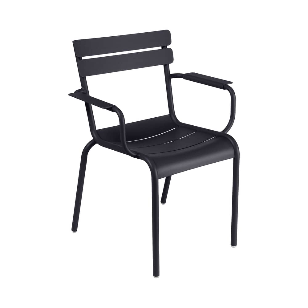 Fauteuil empilable Luxembourg Bridge métal gris - Fermob - Carbone - Aluminium laqué
