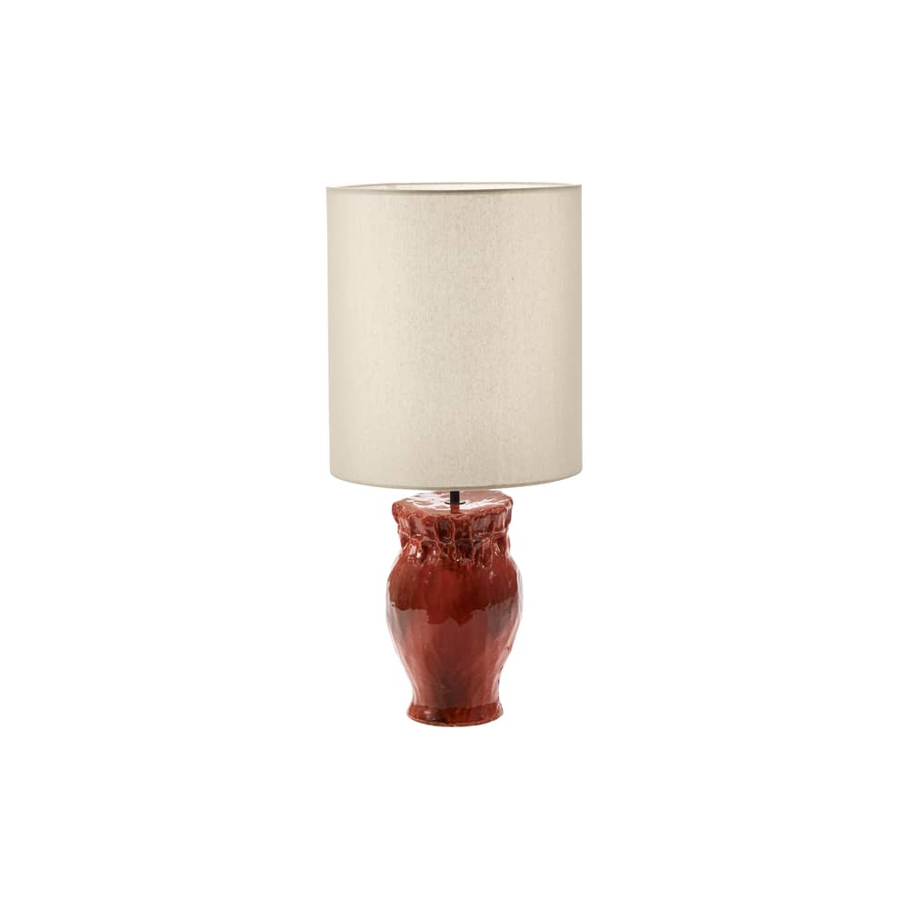 Lampada da posa Look at me 03 ceramica arancione / H 77 cm - Serax - Arancione vintage - Cotone, Gres smaltato