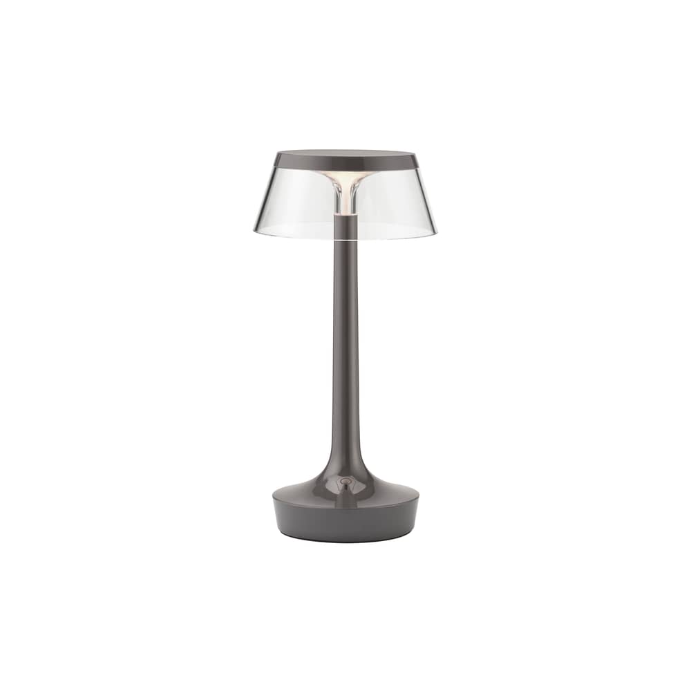 Lampada senza fili ricaricabile Bon Jour Unplugged materiale plastico grigio / LED - Dimmer sensibile - Flos - Grigio temporale - ABS, PMMA