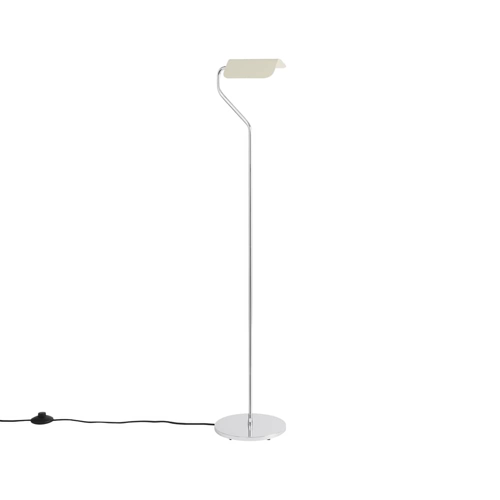 Lampadaire Apex métal blanc / Liseuse orientable - H 110 cm - Hay - Blanc - Acier chromé, Acier peint