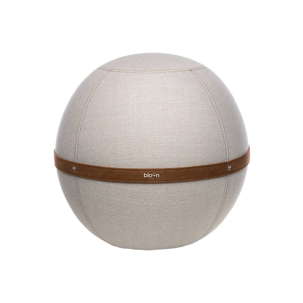 Sitzkissen Original textil weiß beige / Ø 55 cm - BLOON PARIS - Elfenbein - Polyester-Gewebe, PVC