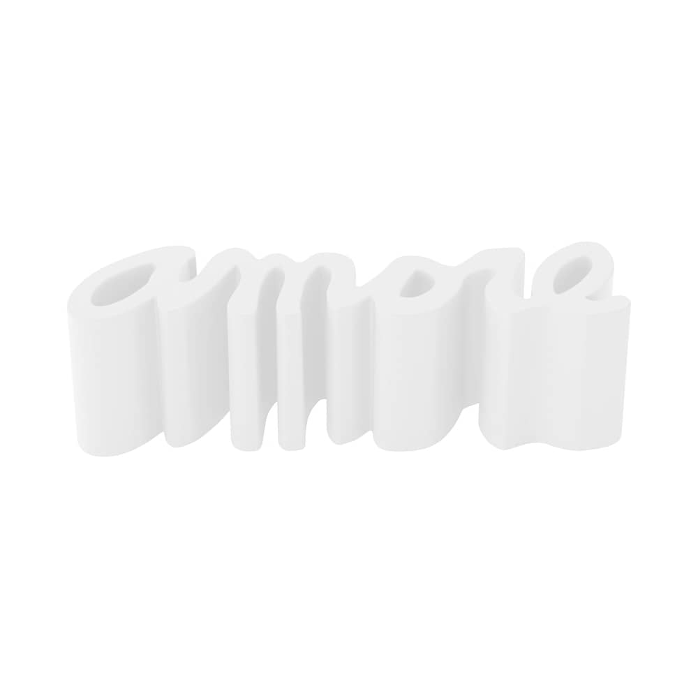 Banc Amore plastique blanc /  L 145 cm - Slide - Blanc - Polyéthylène recyclable