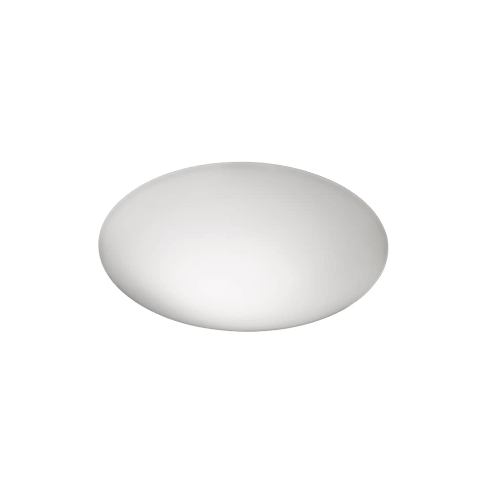 Applique Puck LED / Plafonnier - Ø 27 cm - Vibia - Ø 27cm / Blanc - Verre soufflé