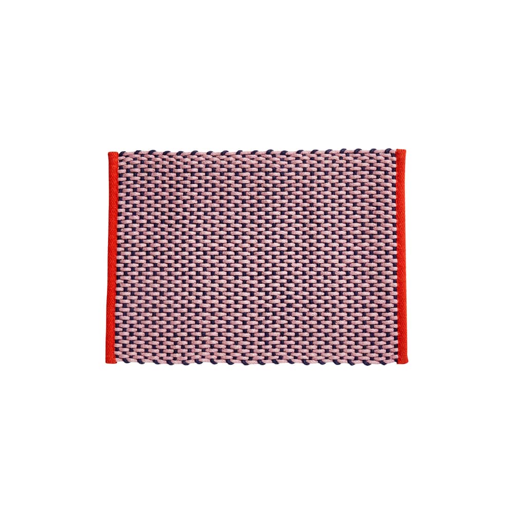 Rug textile pink / Jute & wool - 50 x 70 cm - Hay - Pink - Hessian, Wool