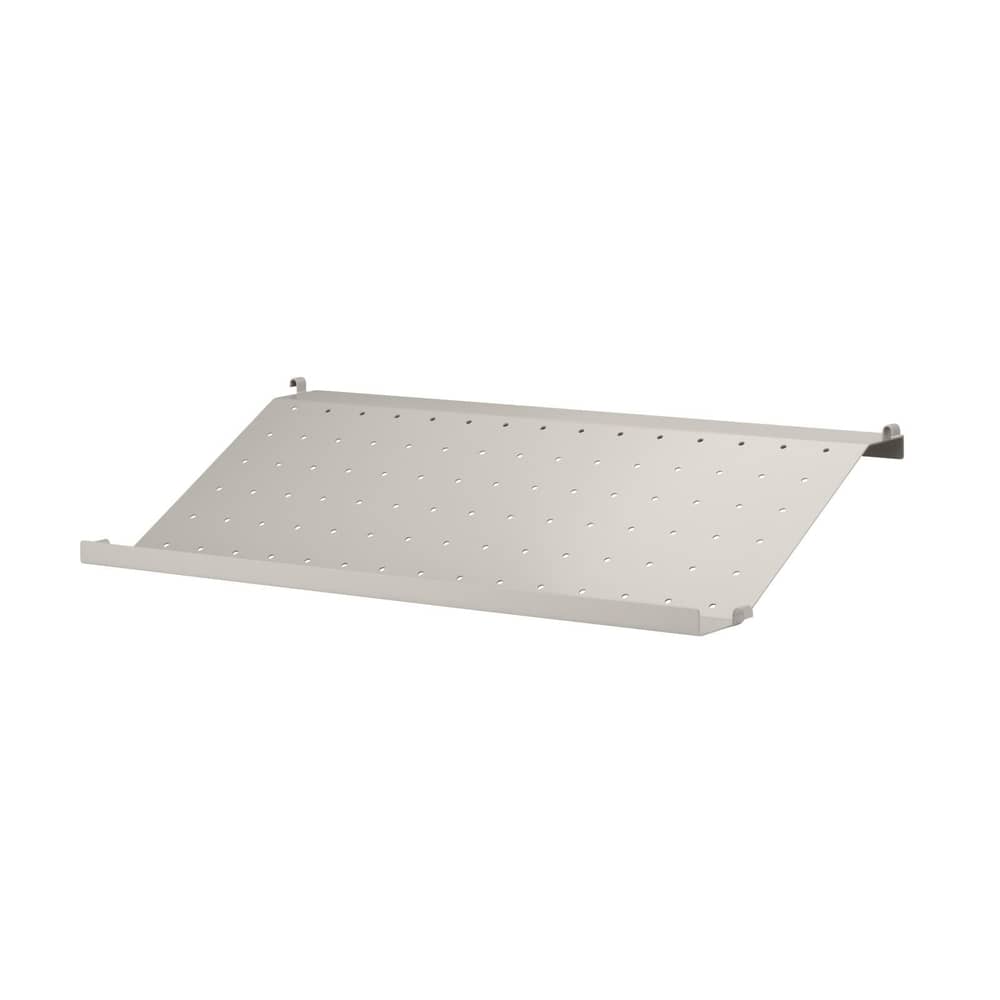 Scaffale  metallo beige Metallo perforato/ Porta riviste e scarpe - L 58 x P 30 cm - String Furniture - Beige - Acciaio