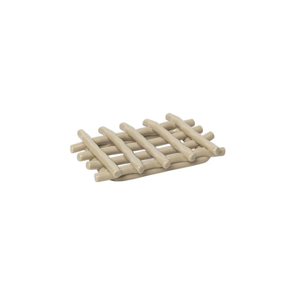 Ceramic Soap holder ceramic beige / Hand-made - Ferm Living - Cashmere beige - Glazed ceramic