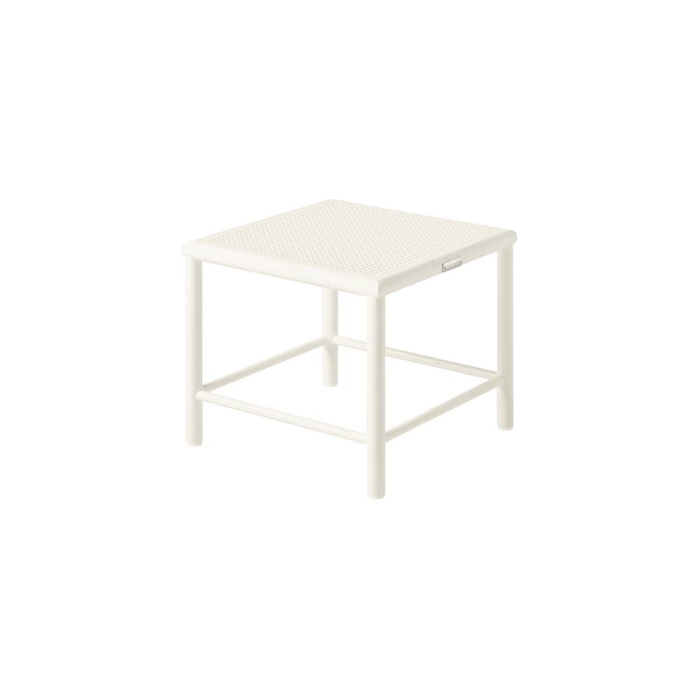 T37 Tressé Stool metal white / Woven seat - Tolix - Pearly white - Stainless steel